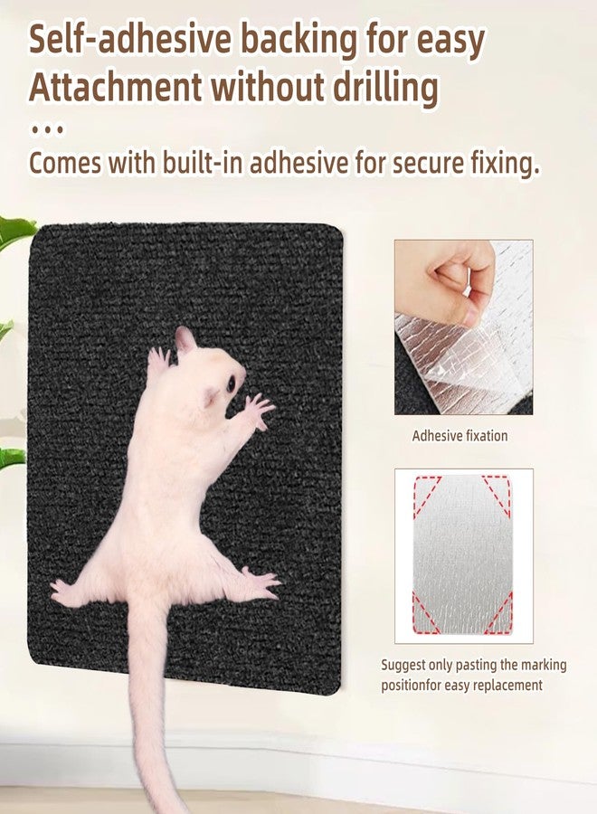IIDEA 6-Pack Self-Adhesive Sugar Glider Climbing Mats - Space-Saving Cage Accessories, Enrichment Toys for Sharpening Claws, Wall & Furniture Protectors for Small Pets (6pcs) - Image 2